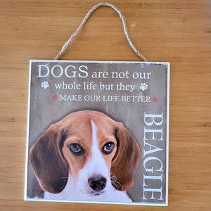New Interiors By Design Pet Plaque Puppy Dog Beagle